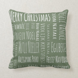 Coussin Vert international de Noël