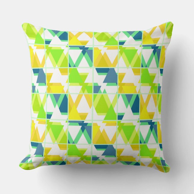 Coussin Vert jaune abstrait (Recto)