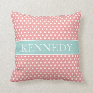 Coussin Vert léger mignon de menthe de corail du
