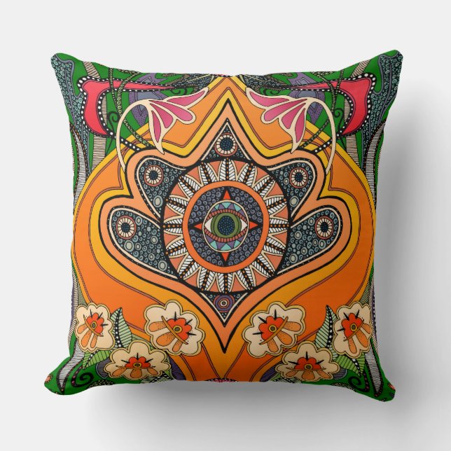 Coussin Vert MINNIE (Recto)