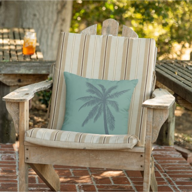 Coussin Vert Moderne Été Tropical Palm Tree Thailler Pil (Chaise)