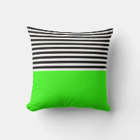 Vert néon avec rayures noires et blanches