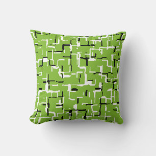 Coussin Vert noir blanc Motif tendance