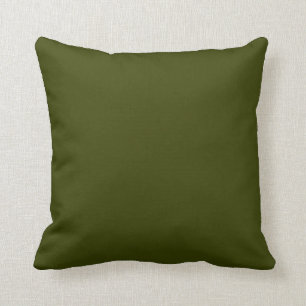 Coussin Vert olive foncé (couleur solide)
