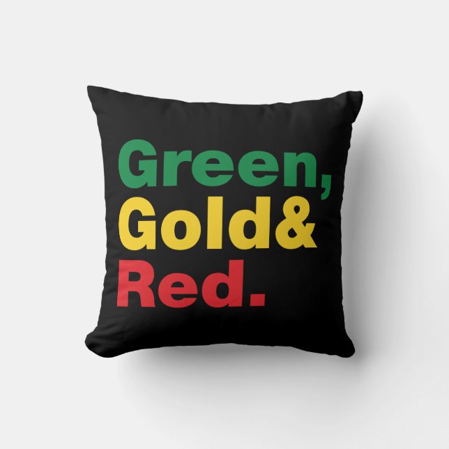 Coussin Vert, Or & Rouge. (Recto)