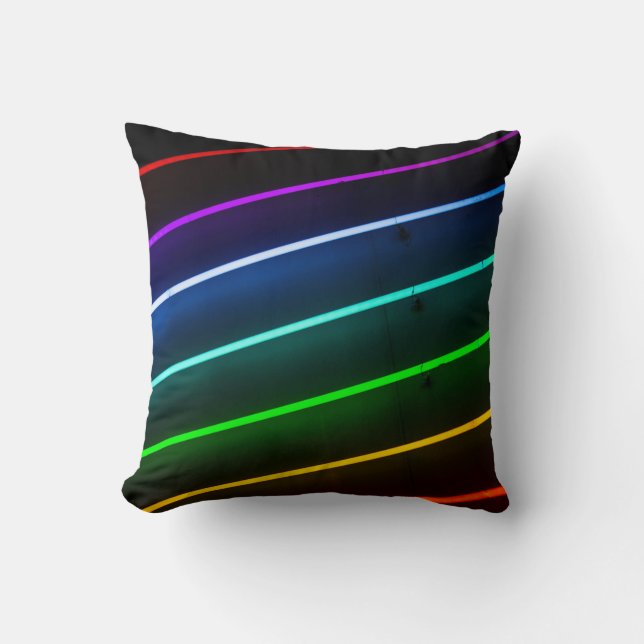 COUSSIN VERT, ORANGE, ROUGE, BLEU ET PURPLE STRIPÉ CLAIR (Recto)