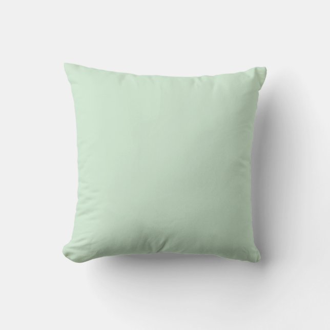 Coussin Vert pastel uni boho chic (Recto)