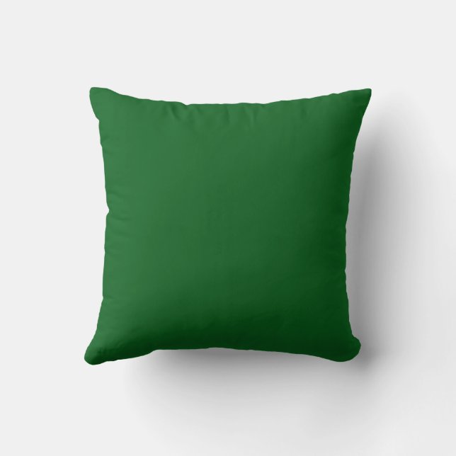 Coussin Vert pin de forêt couleur unie (Verso)
