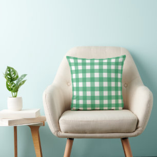 Coussin Vert Plaid 16x16