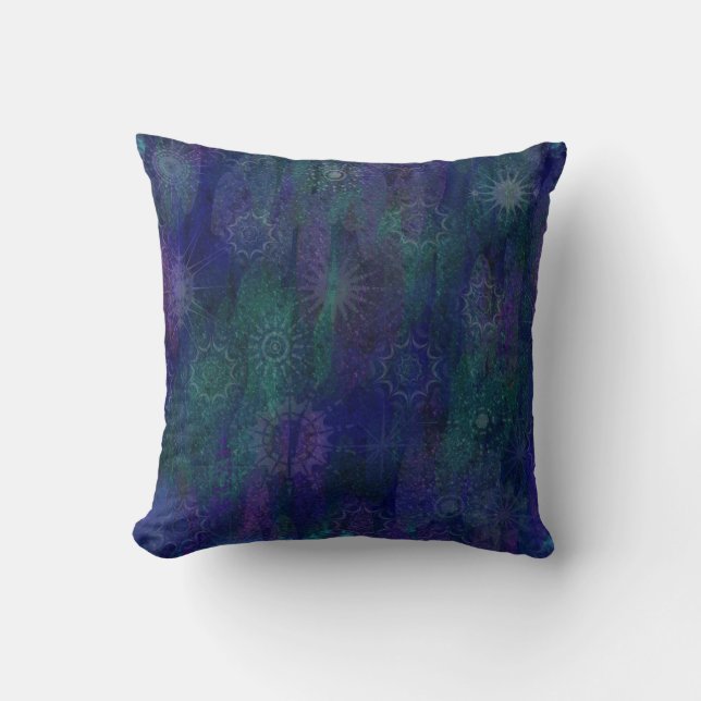 Coussin Vert pourpre bleu (Recto)