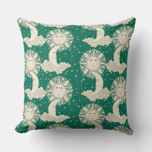 Coussin vert rêve bohème
