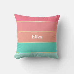 Coussin Vert rose or personnalisé Couleur Été Blocage Band