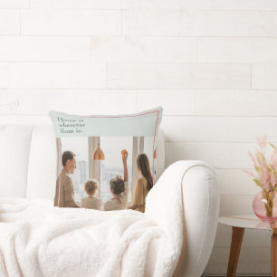 Coussin vert Sage clair avec photo personnalisée