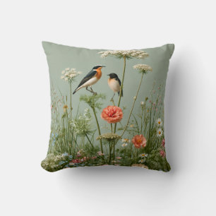 Coussin Vert Sauge Murmures dans la Prairie