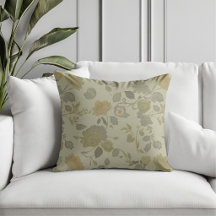 Vert sauge Olive Or Gris Moderne Floral de Ferme R
