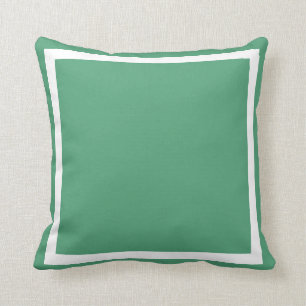 coussin vert uni bleu moyen solide