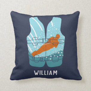 Coussin Veste de ski nautique Graphique Personnalisé