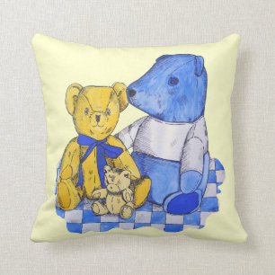 Coussin vêtement de pique-nique au citron motif d'ours en 