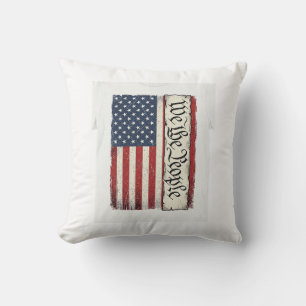 Coussin Vêtement vintage drapeau We the People patriotique