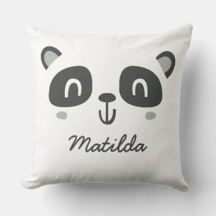 Coussin Vêtements d'anniversaire de panda de caractère mig
