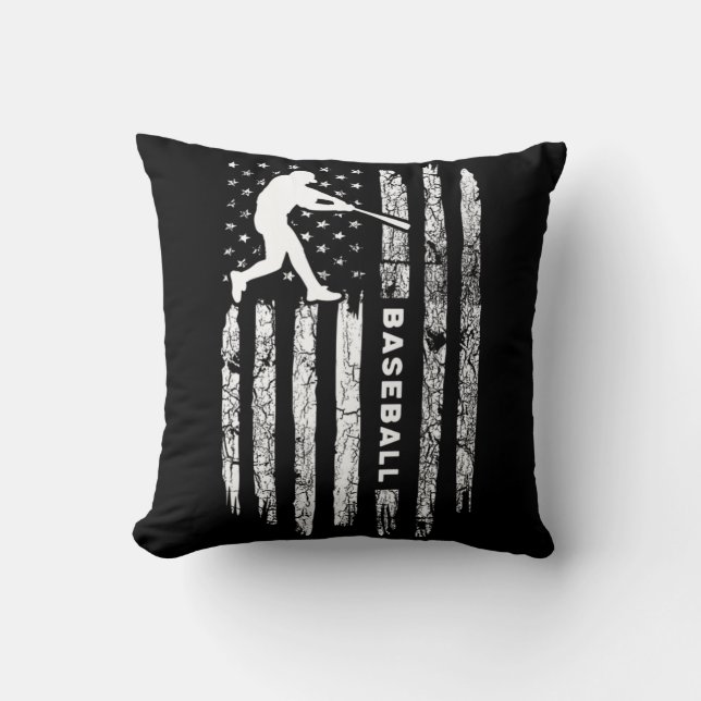 Coussin Vêtements de baseball américain - Baseball Vintage (Recto)