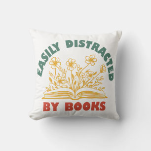 Coussin Vêtements De Livres Drôle Facilement Distrait Par