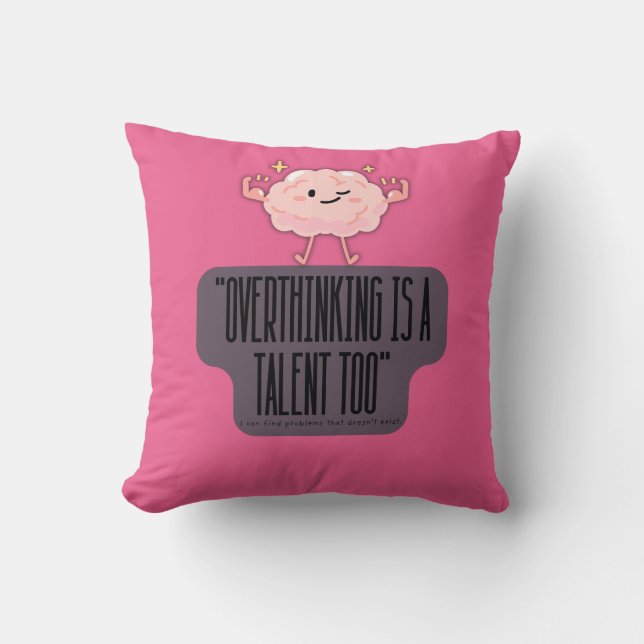 Coussin Vêtements drôles de puissance cérébrale pour intro (Recto)