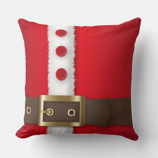 Coussin Vêtements Père Noël à double face (Recto)