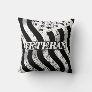 Coussin Vétéran américain - blanc vintage 001 Lisse oreill