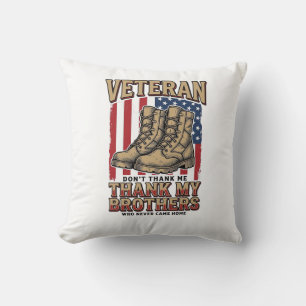 Coussin Vétéran Remercie Mes Frères Chemise Militaire Vint