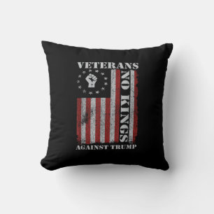 Coussin Vétérans militaires protestent drapeau patriotique
