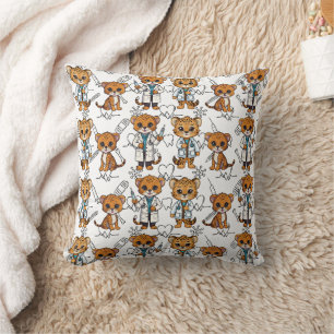 Coussin Vétérinaires Cheetah en uniforme imprimé