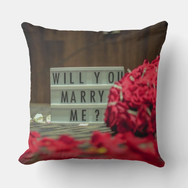 Coussin Veux-Tu M'Épouser ? Proposition de mariage (Recto)