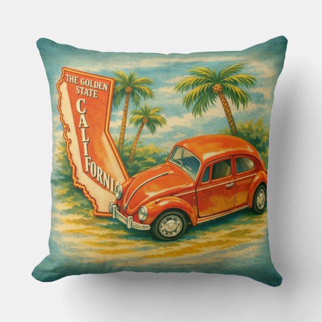 Coussin Vibe Californienne Vintage (Recto)
