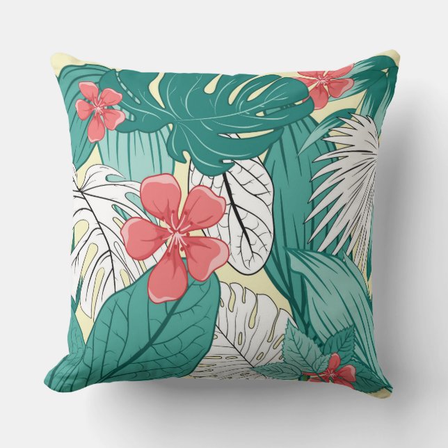 Coussin Vibe tropicale (Recto)