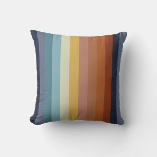 Coussin Vibe vintage rétro années 70 60 rayures