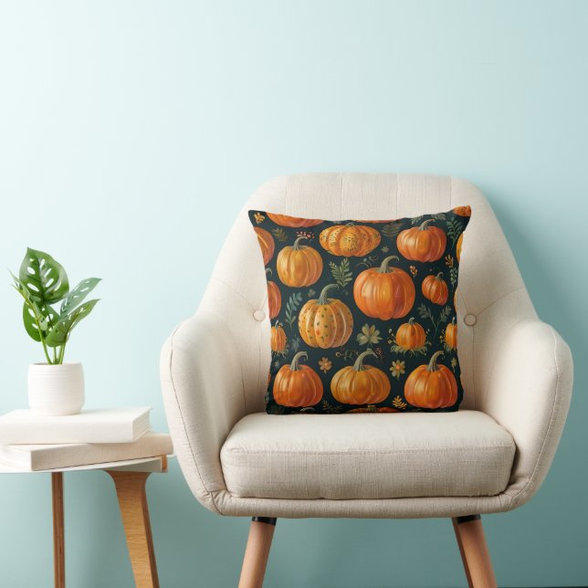 Coussin Vibes à tarte Citrouille Halloween (Chaise)