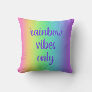 Coussin Vibes arc-en-ciel uniquement