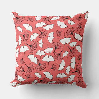 Coussin Vibes Automnales Modernes : Feuilles de Ginkgo Bla