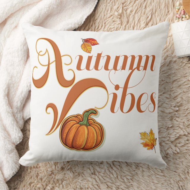Coussin Vibes d'automne douces Thanksgiving tendance (Couverture)