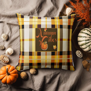 Coussin Vibes d'automne douces Thanksgiving tendance