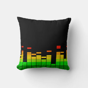 Coussin Vibes de l'égaliseur du Beat of DJ Music Black