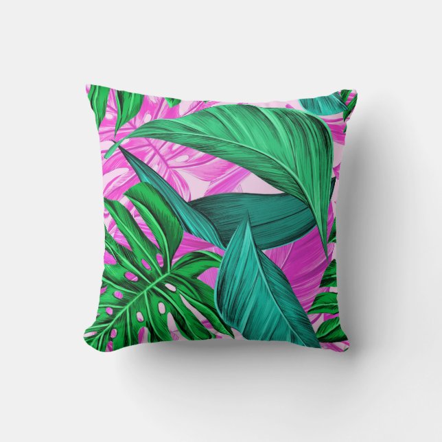Coussin Vibes de l'île tropicale Lancer l'oreiller (Recto)