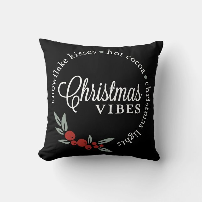Coussin Vibes de Noël Wreath (Recto)