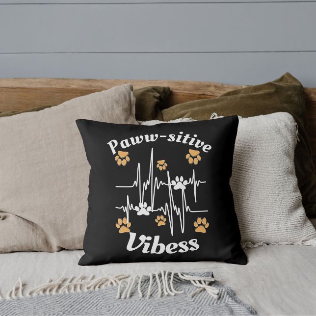 Coussin Vibes De Pâtes De Chat Bouddles Sur Cute Moderne F (Créateur téléchargé)