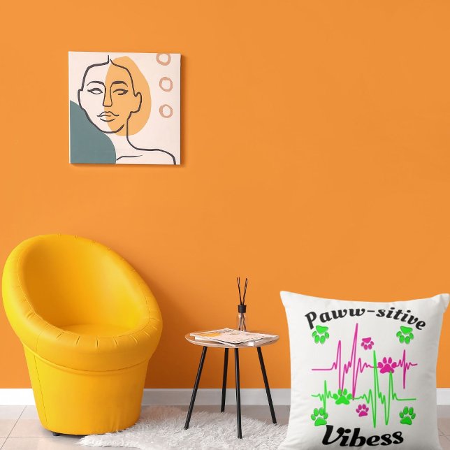 Coussin Vibes De Pâtes De Chat Bouddles Sur Cute Moderne F (Créateur téléchargé)