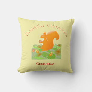 Coussin Vibes de remerciement écureuil Thunder_Cove