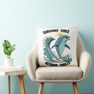 Coussin Vibes De Soleil Et Frissons Extérieurs Dauphin De