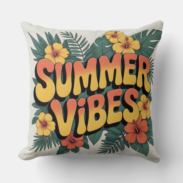 Coussin Vibes d'été (Recto)