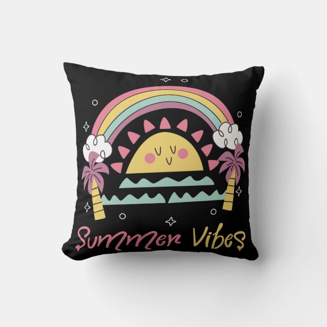 Coussin Vibes d'été : Jolie tenue de design d'été (Recto)